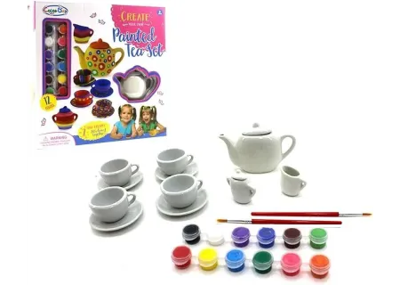 Kids DIY Porcelain Painting Tea Set – Creative Arts & Crafts Kit
