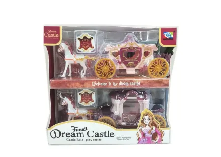 2-Piece Horse and Carriage Toy Set – Classic Pretend Play Fun