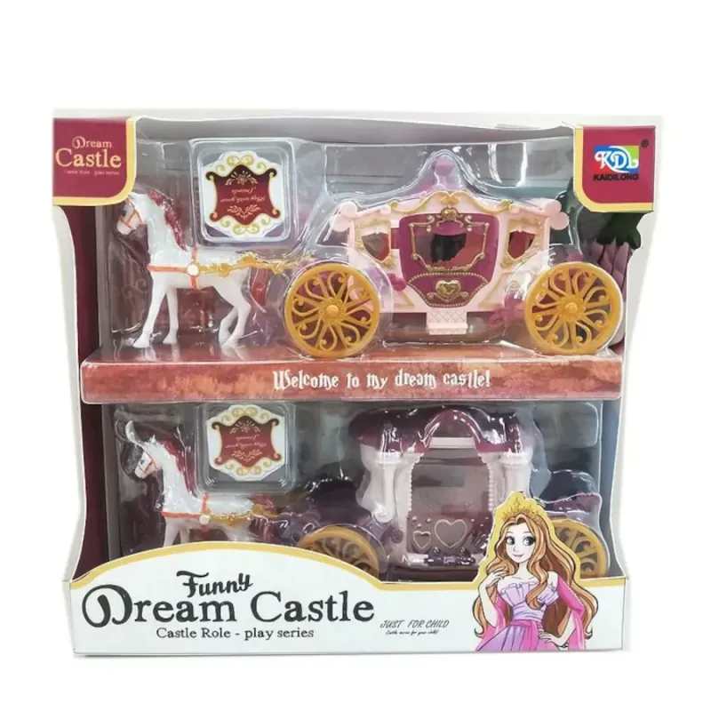 2-Piece Horse and Carriage Toy Set – Classic Pretend Play Fun 2-Piece Horse and Carriage Toy Set – Classic Pretend Play Fun