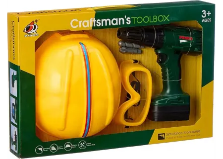 Kids Electric Drill Toy Set with Helmet & Safety Goggles | Fun & Safe