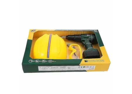 Kids Electric Drill Toy Set with Helmet & Safety Goggles | Fun & Safe