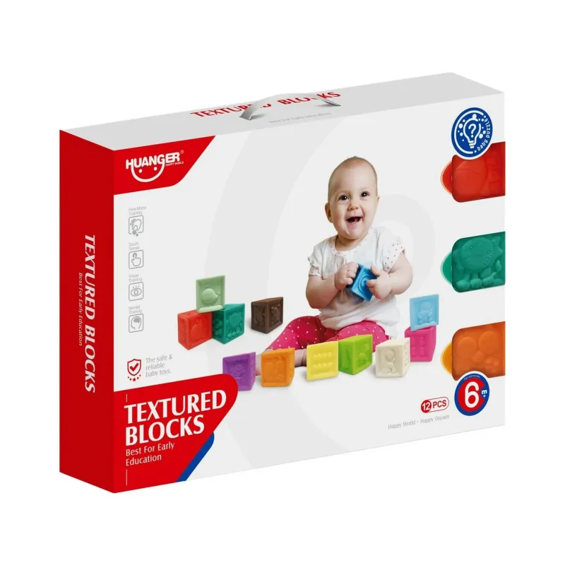 Soft Plastic Baby Blocks – 12pcs Educational Building Toys for Toddler Soft Plastic Baby Blocks – 12pcs Educational Building Toys for Toddler