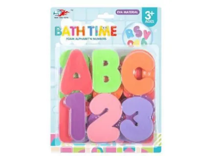 Bath Time Letters and Numbers Toy Set