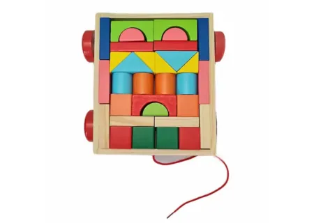 Wooden Block Wagon 30Pcs - Classic and Creative Building Set for Kids