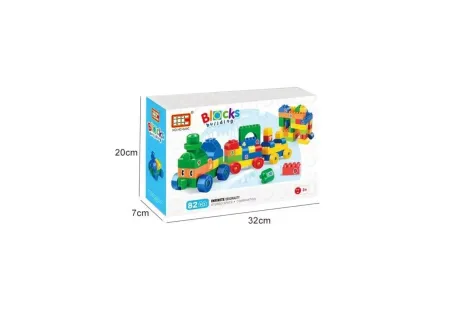 Train Blocks Set for Kids – 82 Pcs Creative Building Toy