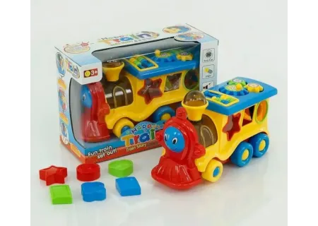 Happy Train Bump and Go – Interactive Toy Train with Lights & Projecto