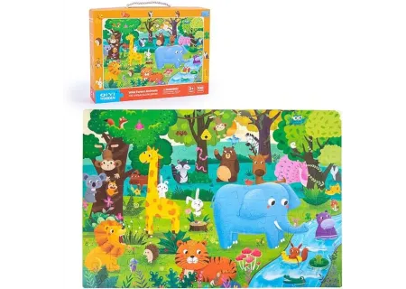 100 Pce Wooden Puzzles - Assorted Designs for Kids | Educational & Fun