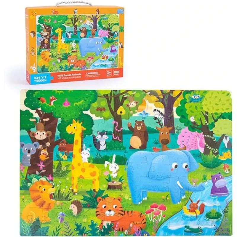 100 Pce Wooden Puzzles - Assorted Designs for Kids | Educational & Fun 100 Pce Wooden Puzzles - Assorted Designs for Kids | Educational & Fun