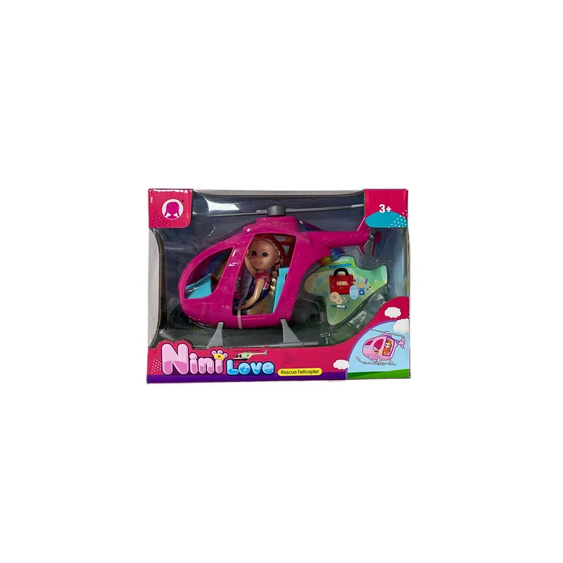 Doll and Helicopter Toy Set Doll and Helicopter Toy Set