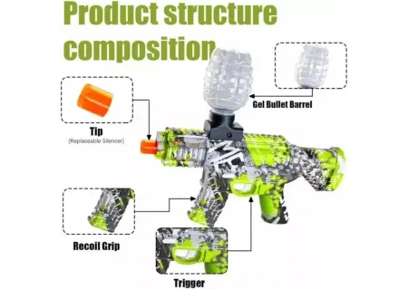 "Water Bullet Gun with Rechargeable Batteries – Fun and Eco-Friendly P
