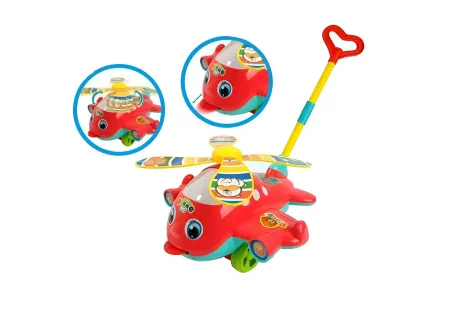 Meshbag Plane Push Toy with Tongue Out Feature