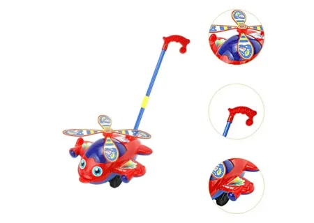 Meshbag Plane Push Toy with Tongue Out Feature