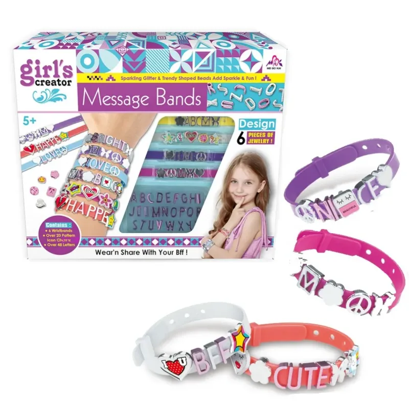 Message Bracelets 12 Pack for Creative Play Message Bracelets 12 Pack for Creative Play