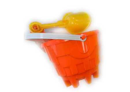 Castle Bucket with Spade - 16cm Beach Sand Play Set