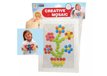 Creative Mosaic Mushroom Nails Set for Building Fun