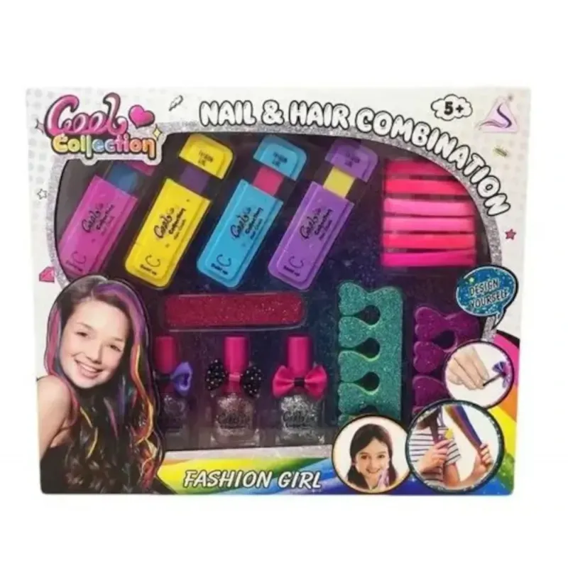 Bxd Hair Chalk and Nail Set - Fun Hair and Nail Makeover Kit for Kids Bxd Hair Chalk and Nail Set - Fun Hair and Nail Makeover Kit for Kids