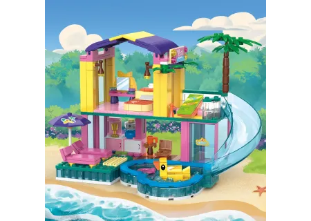 Cogo Blocks Villa Resort & Pool - 390 Piece Building Set for Kids
