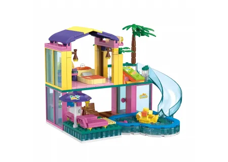 Cogo Blocks Villa Resort & Pool - 390 Piece Building Set for Kids