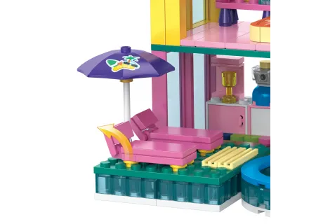 Cogo Blocks Villa Resort & Pool - 390 Piece Building Set for Kids
