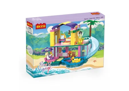 Cogo Blocks Villa Resort & Pool - 390 Piece Building Set for Kids