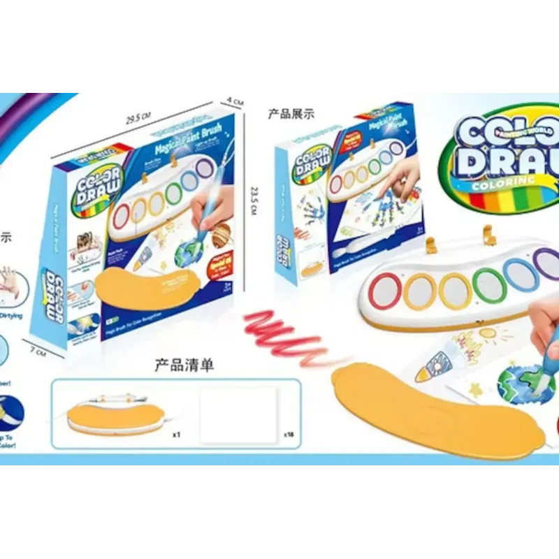Colour Draw Magic Paint Set | Mess-Free Water-Activated Art | No Paint Colour Draw Magic Paint Set | Mess-Free Water-Activated Art | No Paint