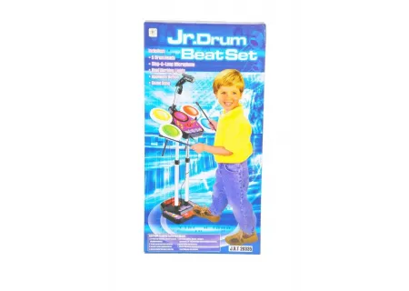 Kids Electronic Jr Drum Beat Set | Microphone & Lights | Age 5+ Musica
