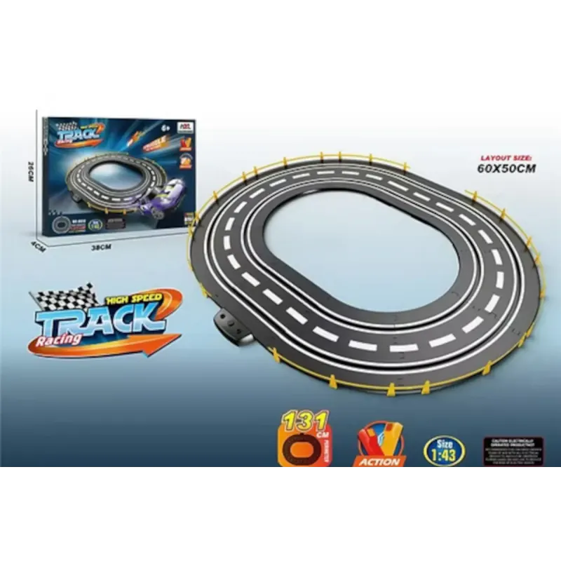 Competitive Track Racing Car Set with Dual Control Guns - Battery Powe Competitive Track Racing Car Set with Dual Control Guns - Battery Powe
