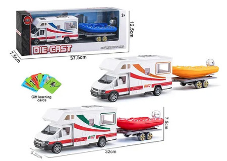 Die Car Caravan and Trailer Set