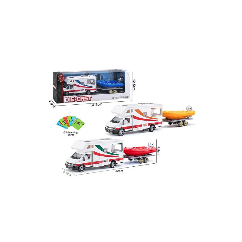 Die Car Caravan and Trailer Set Die Car Caravan and Trailer Set