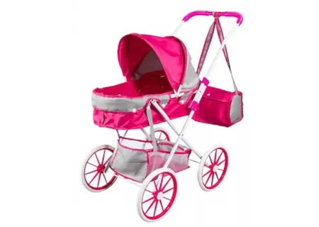 PBH 4 BigWheel Pram with Bag - Sturdy Doll Stroller for Imaginative