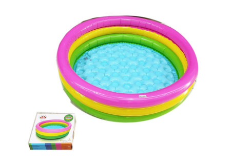 Rainbow Inflatable Swimming Pool - 114cm Kids Pool