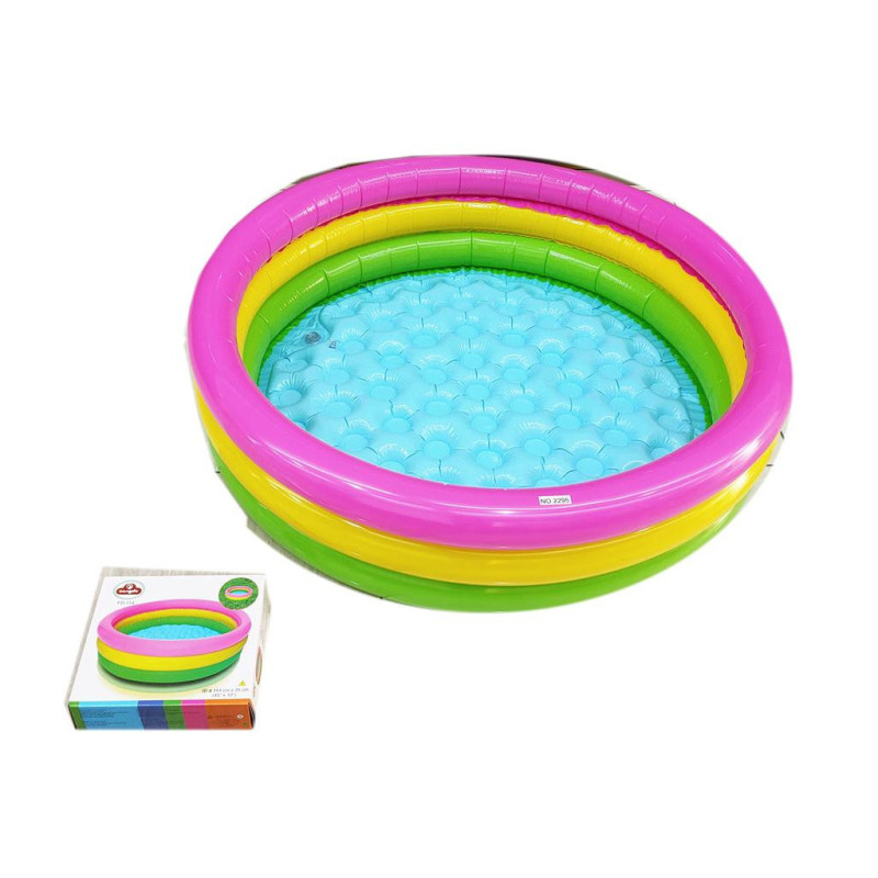 Rainbow Inflatable Swimming Pool - 114cm Kids Pool Rainbow Inflatable Swimming Pool - 114cm Kids Pool