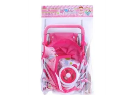 Toy Doll Stroller with Footrest | Realistic & Foldable Play