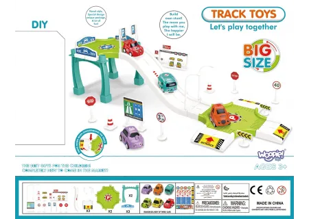 "Track Toys Parking Lot Playset: Organize & Race!"