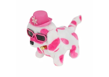 Quirky Battery-Operated Barking Dog Toy with Sunglasses & Hat