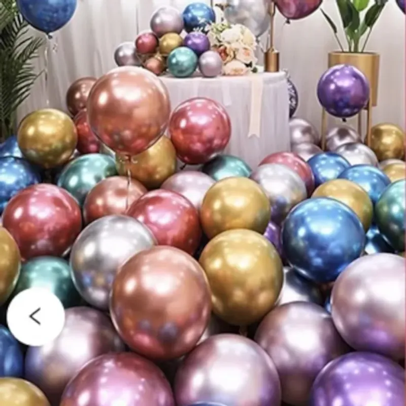10" Metallic Balloons (50/Bag) - High-Quality Party Decorations