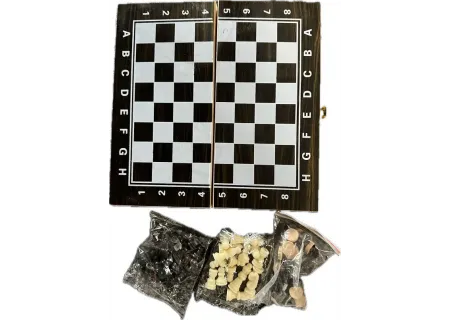 3 in 1 Chess, Checkers, Backgammon Set