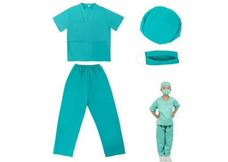 Kids Surgeon Costume with Bag & Hanger | Dress-Up Outfit for Ages 3+