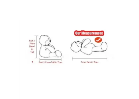 1m Plush Teddy Bear - Soft & Cuddly, Available in Pink & White