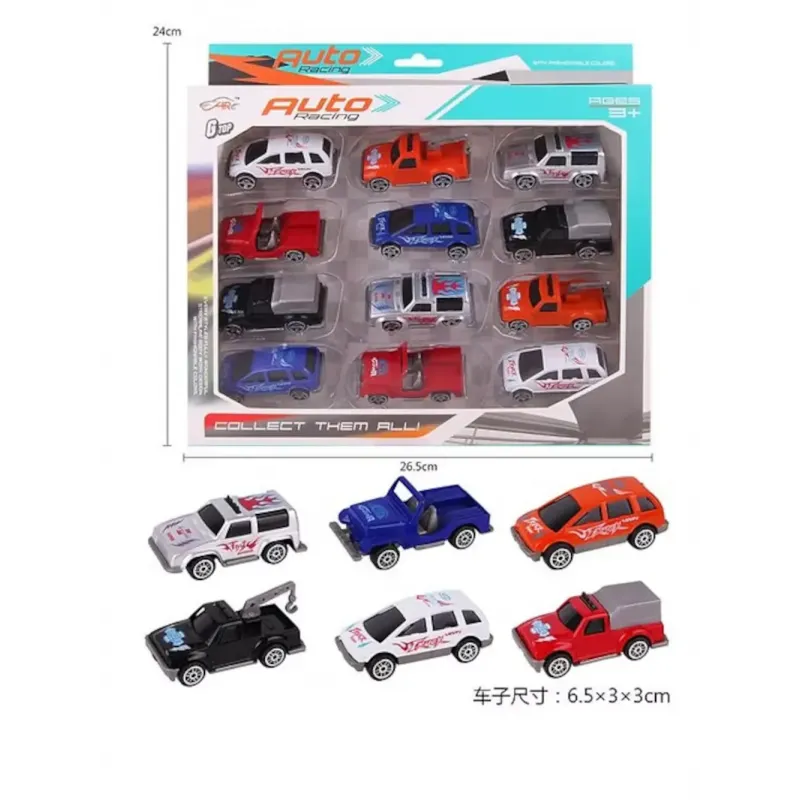 Box of 12 Die-Cast Alloy Toy Vehicles - Miniature Car Set Box of 12 Die-Cast Alloy Toy Vehicles - Miniature Car Set