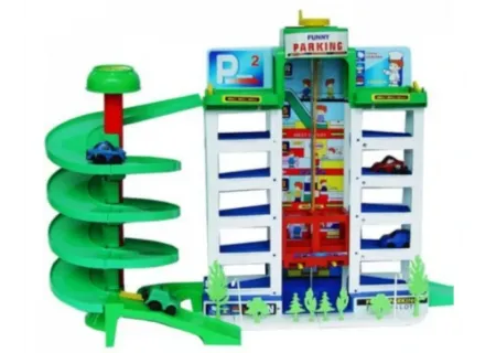 Toy Park Garage Playset | Multi-Level Car Parking & Ramps