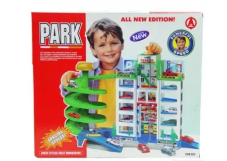 Toy Park Garage Playset | Multi-Level Car Parking & Ramps