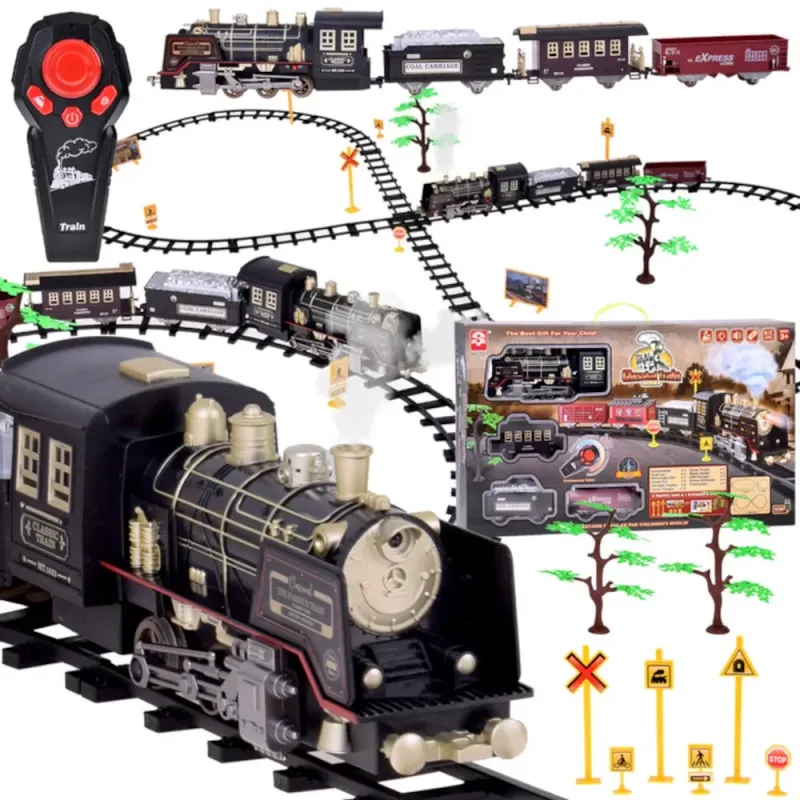 Remote Control Train Set w/ Realistic Water Smoke & Sounds Remote Control Train Set w/ Realistic Water Smoke & Sounds
