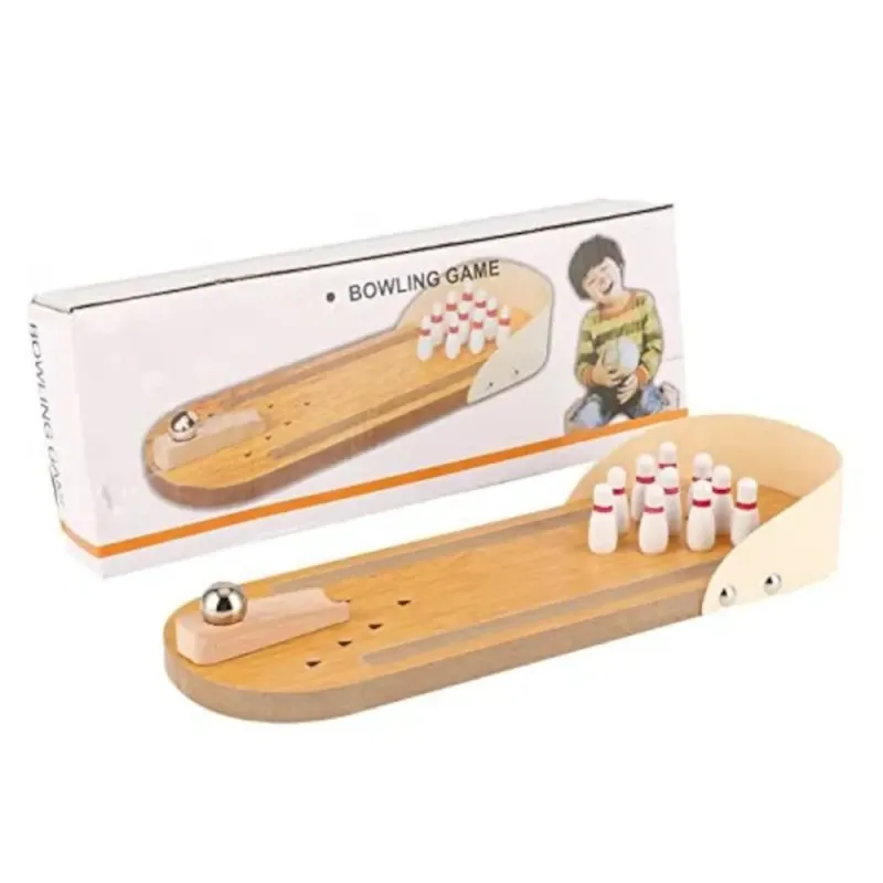Kids Wooden Bowling Set – Classic 30cm Indoor & Outdoor Game