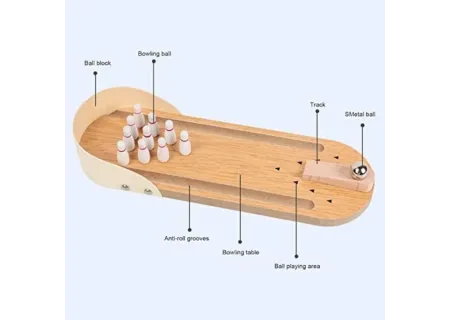 Kids Wooden Bowling Set – Classic 30cm Indoor & Outdoor Game