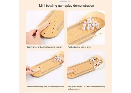Kids Wooden Bowling Set – Classic 30cm Indoor & Outdoor Game
