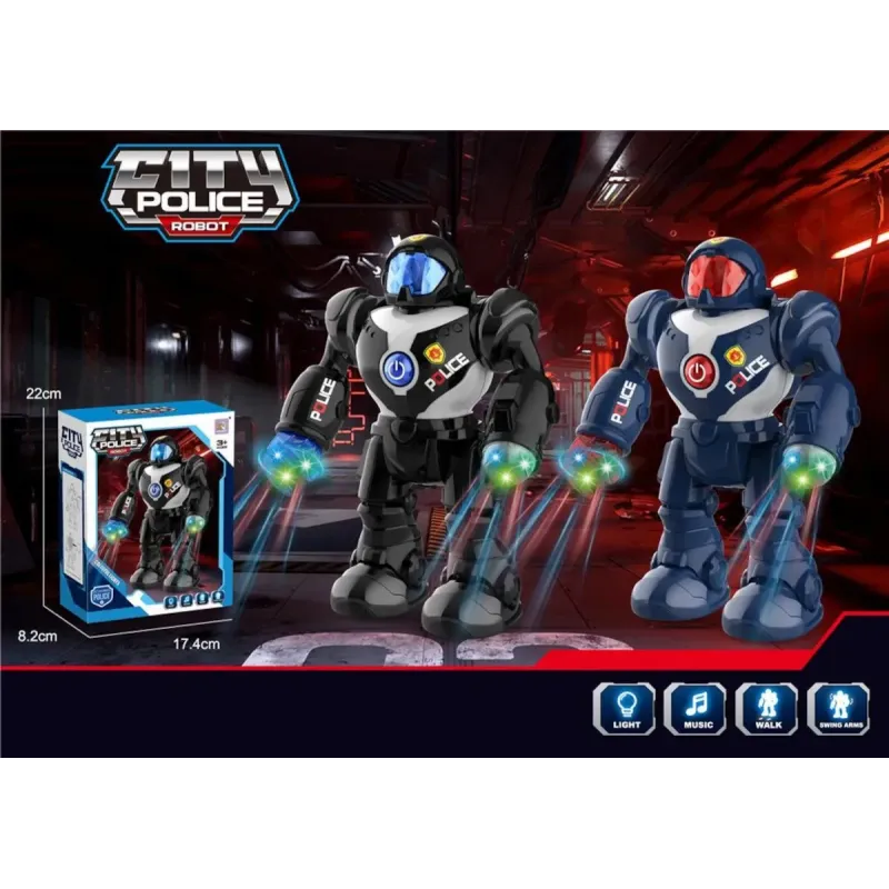 Police Dancing & Walking Robot Toy with Lights & Music | Battery Opera Police Dancing & Walking Robot Toy with Lights & Music | Battery Opera