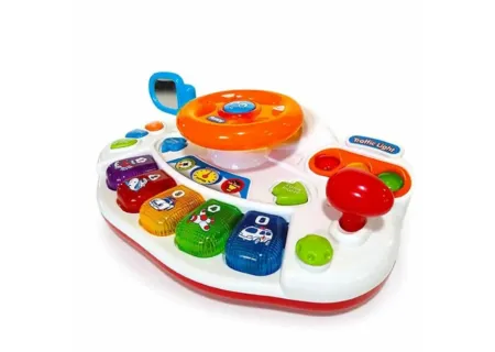 Interactive Baby Car Steering Wheel Toy with Lights & Sounds