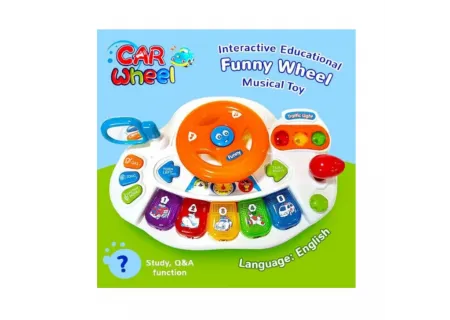 Interactive Baby Car Steering Wheel Toy with Lights & Sounds