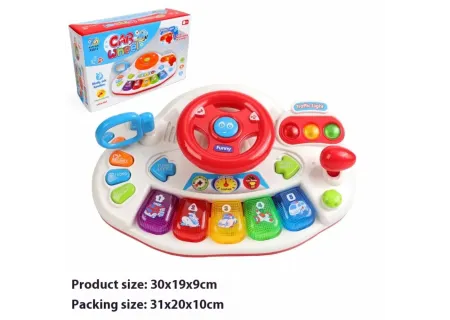 Interactive Baby Car Steering Wheel Toy with Lights & Sounds